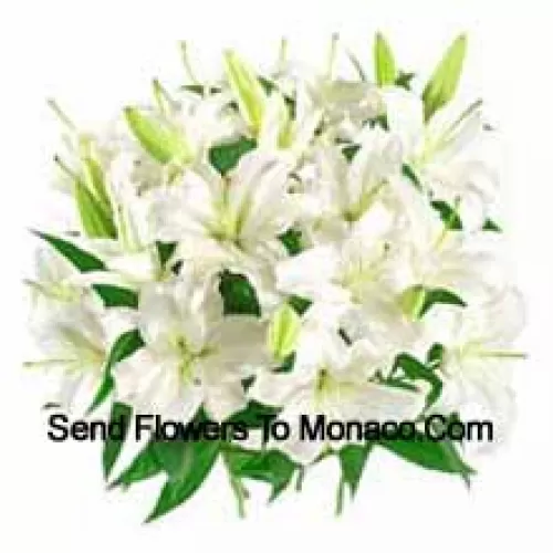 Bunch Of White Colored Lilies