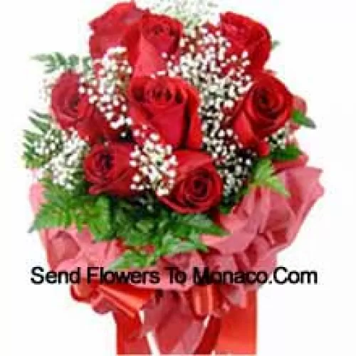 Bunch Of 11 Red Colored Roses