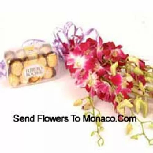 Conjunto de orquídeas com 16 peças de Ferrero Rocher