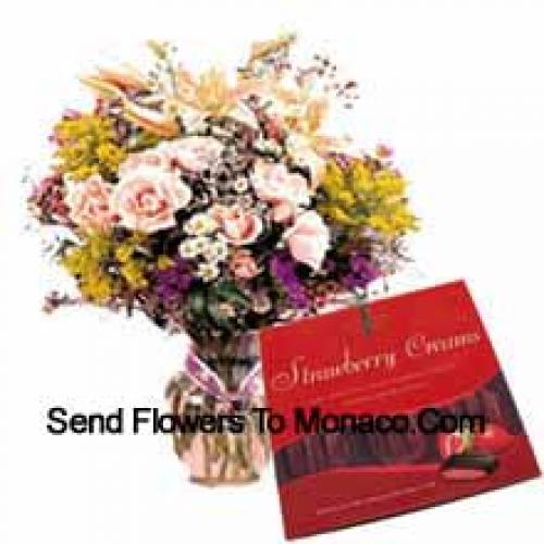 Flores Variadas Premium com Chocolates Importados